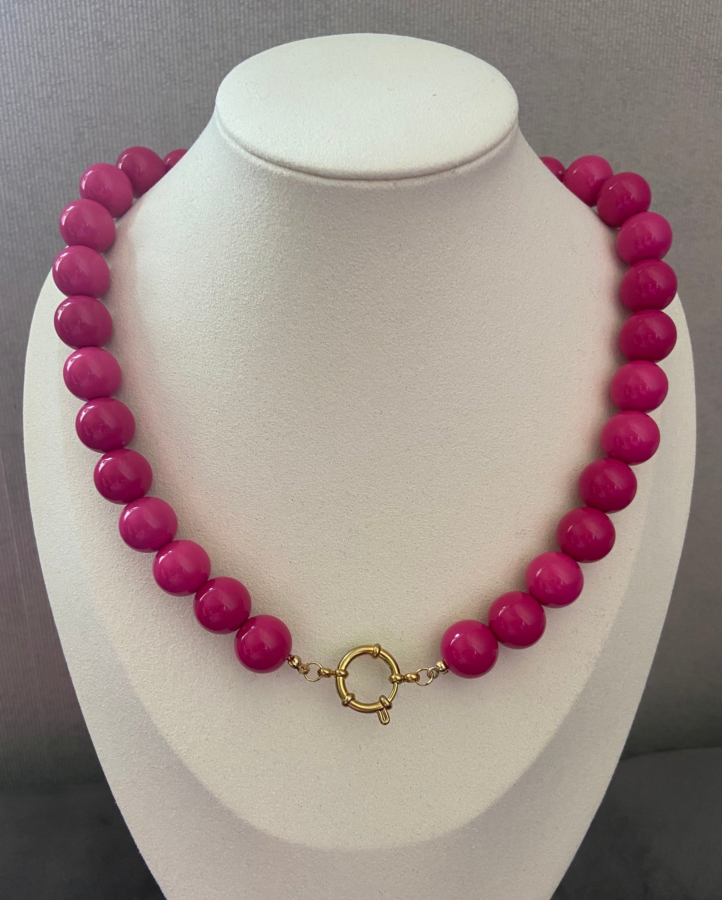 Fuchsia Bubble Gum Kralenketting