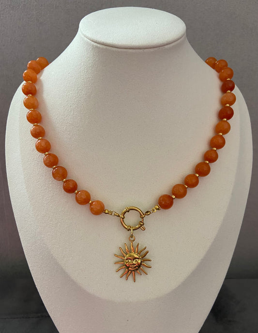 Golden Sunrise – Natuurstenen Kralenketting