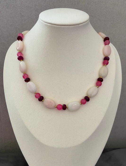 Rosé Harmony – Natuurstenen Kralenketting
