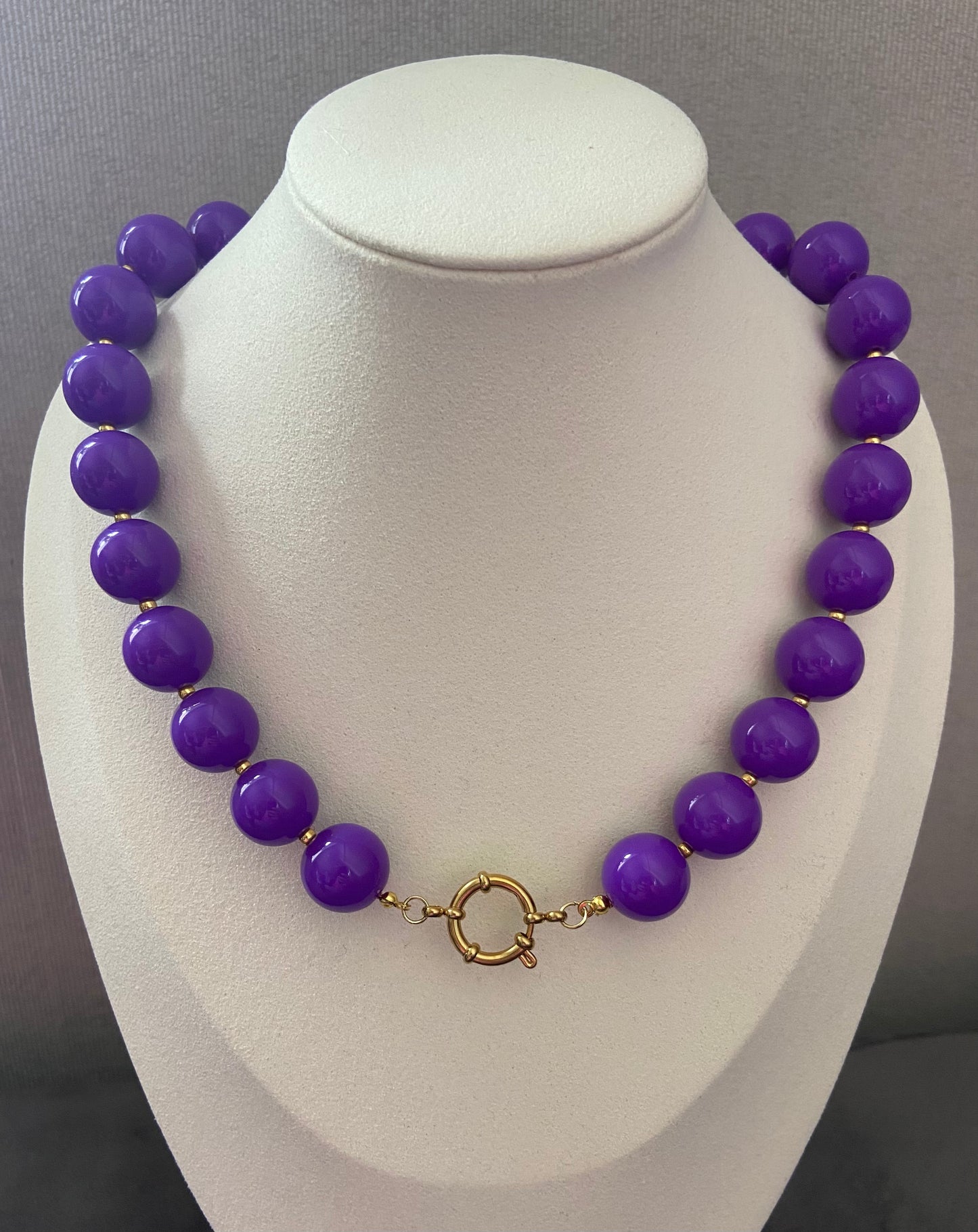 Paarse Bubble Gum Kralenketting