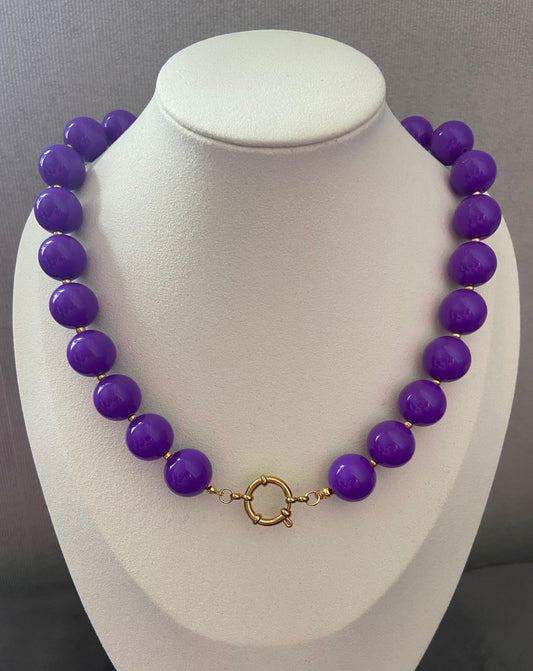 Paarse Bubble Gum Kralenketting